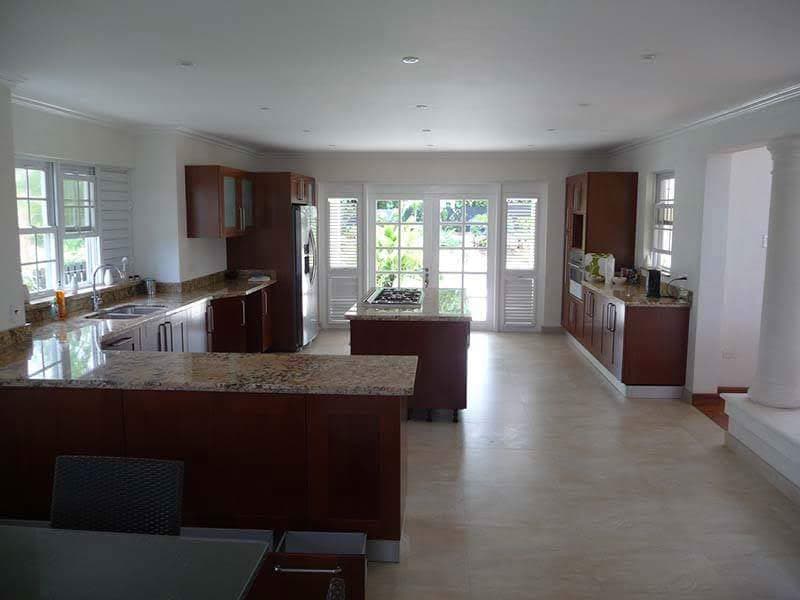 Completed kitchen finishes in a Barbados residence, an example of costed finishing works